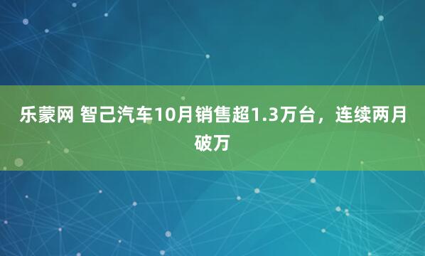 乐蒙网 智己汽车10月销售超1.3万台，连续两月破万