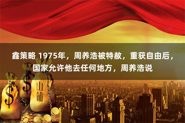 鑫策略 1975年，周养浩被特赦，重获自由后，国家允许他去任何地方，周养浩说